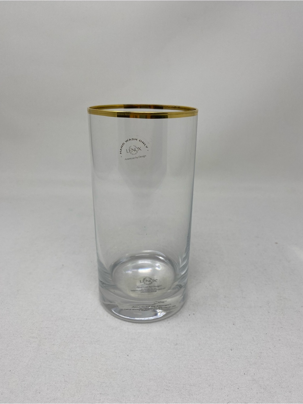 Lenox Clear Highball Lead Crystal with Gold Signature Rim